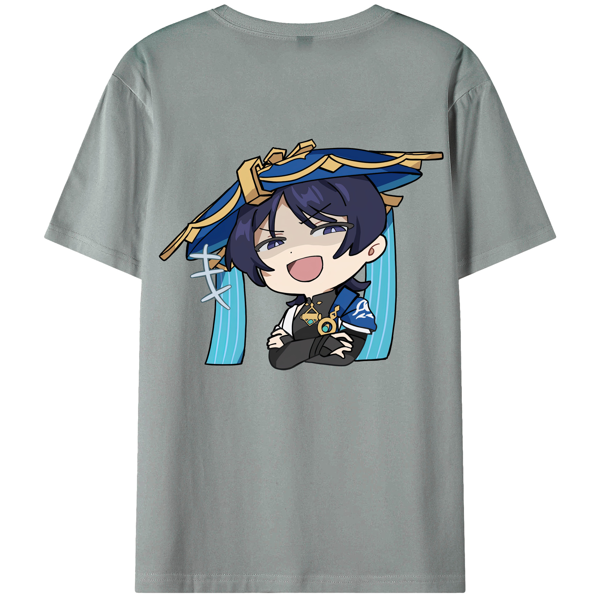 げんし神 さんペい genshin Sanpei 綿100％ メンズ半袖Tシャツ（バックプリント） 通気性